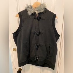 Great sweatshirt material vest with fleece inside size 1x. Gently used condition